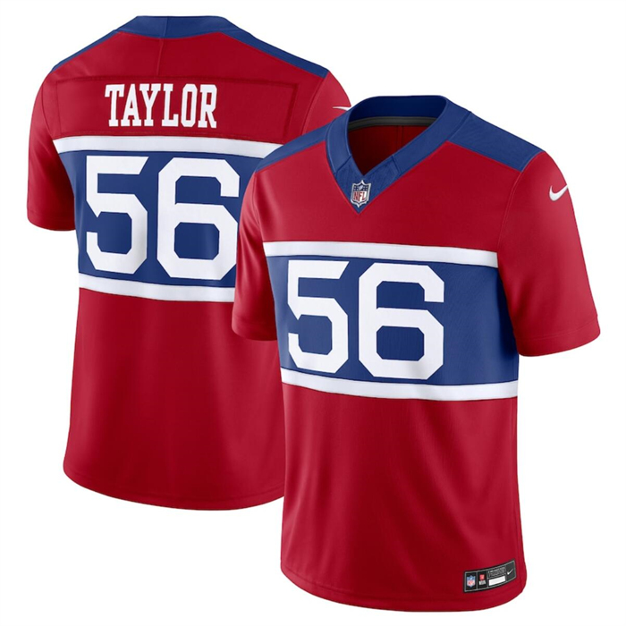 Men's New York Giants #56 Lawrence Taylor Century Red Alternate Vapor F.U.S.E. Limited Stitched Football Jersey